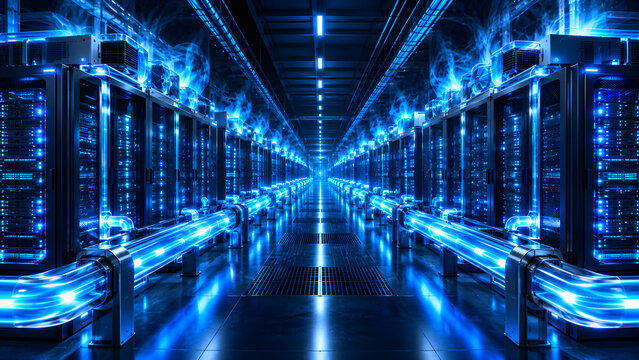 Futuristic tunnel filled with glowing digital documents and electronic files, representing information overload, excessive data processing, digital clutter, and the growing complexity of modern inform