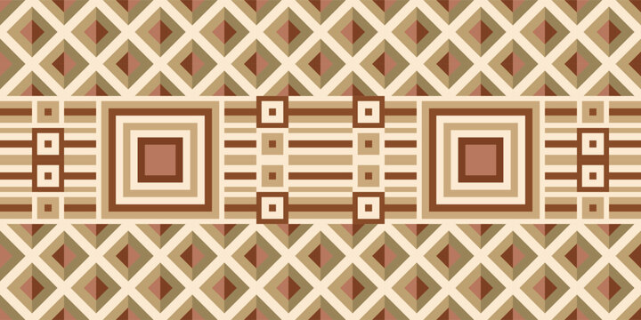 Retro abstract geometric lines seamless pattern wallpaper design