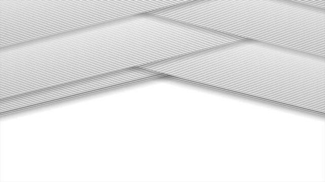White and black geometric stripes with line texture abstract background. Corporate motion design. Seamless loop. Video animation Ultra HD 4K 3840x2160