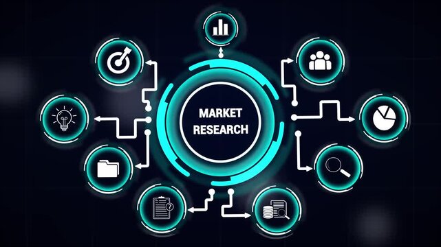 Consumer Behavior Insights and Market Research Analytics Overview on Digital HUD Visual