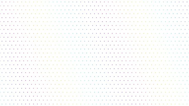 白地に虹色ドット模様の控えめな背景アニメーション