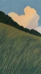 Naklejka premium Meadow landscape border outdoors nature field.