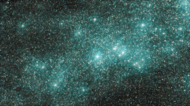 Stunning Deep Space Image of Distant Galaxy Cluster Captured by a Telescope with Vibrant Star Patterns and Cosmic Colors