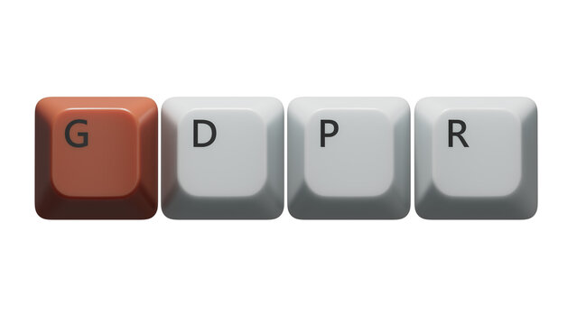 Business gdpr concept. Hand and fake on Computer keyboard keys block.close up of Computer keyboard keys,Business Concept.Supports PNG files with transparent backgrounds.