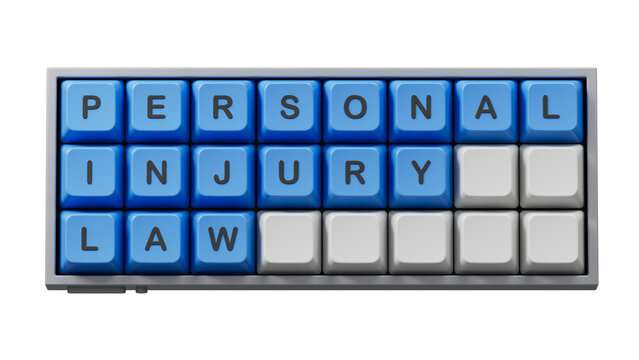 Personal Injury Law symbol. Concept words Personal Injury Law on Computer keyboard keys.  Healthcare and Personal Injury Law concept. Copy space.Supports PNG files