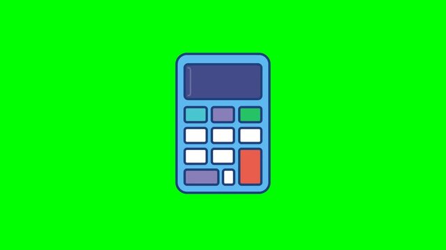 Basic Digital Calculator Flat Icon For Math And Accounting Tasks
