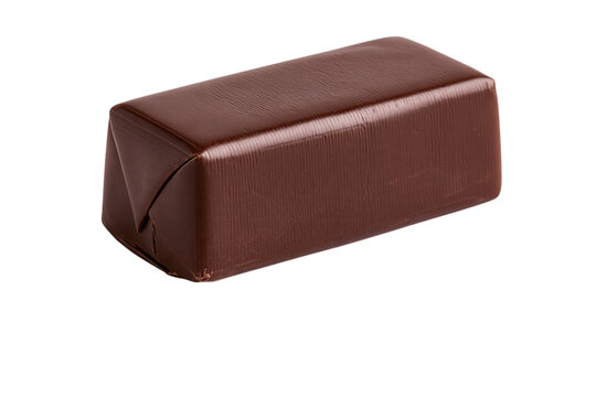 Chocolate candy bar piece isolated on transparent background PNG cutout