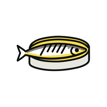 Sardine Can Icon Isolated on Transparent Background