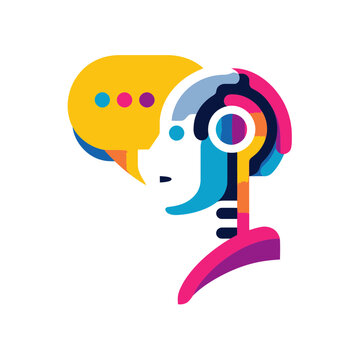 Robot Communicating with a Colorful Speech Bubble
