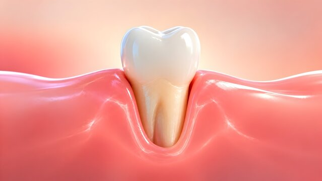 Dental Root Exposure Due to Receding Gums and Gingival Margin Retraction