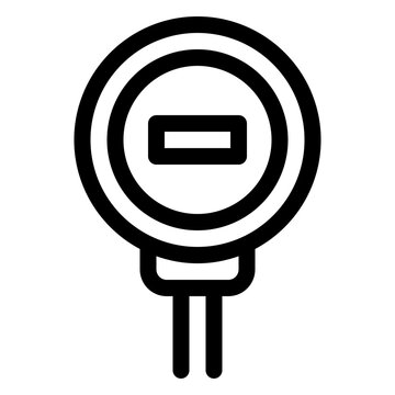 Police Stop Sign No Entry Road Barrier Line Icon