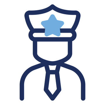 Police Officer Cop Security Officer Duo Tone Icon