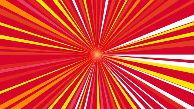 Red comic speed lines radiate across four split screens with an alpha channel