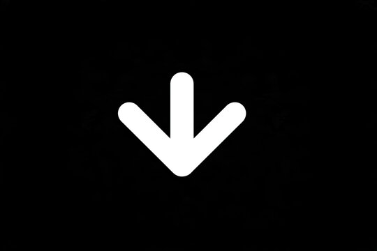 The graph down icon in black