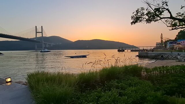 Sunset View of Ma Wan 1868 Hong Kong