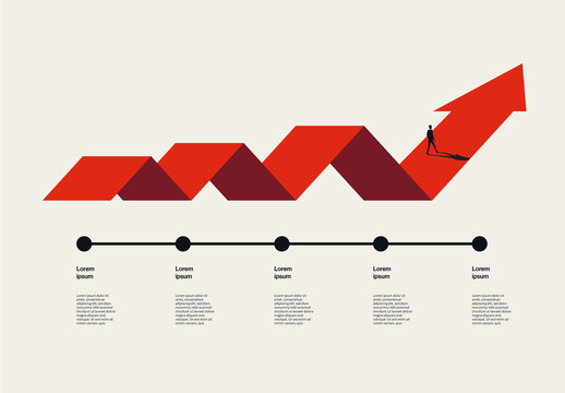 Business Growth and Investment Strategy Infographic Template with Minimal Illustration