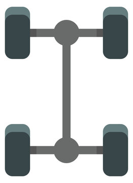 Car suspension color icon. Vehicle part symbol