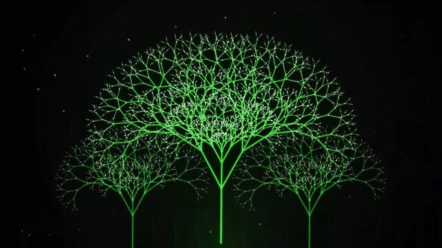 Abstract Recursive Biological Technology Fractal Animation