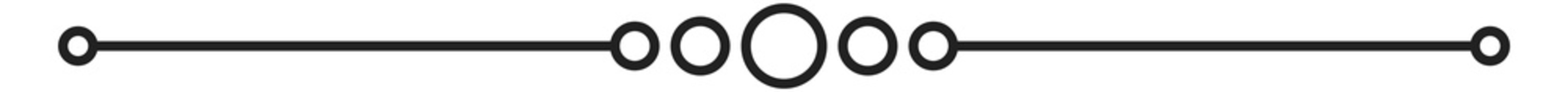 A line of circles with a black background