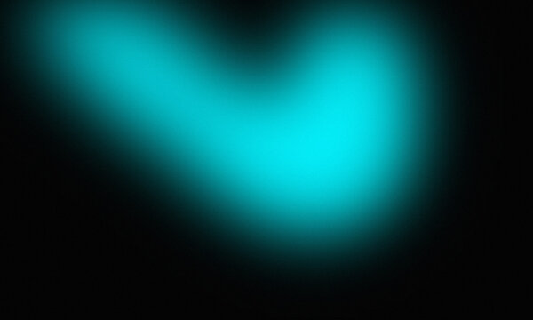 Abstract Grainy Cyan Glow Light Flare on Dark Background
