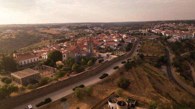 Aerial View City of Miranda do Douro in Portugal