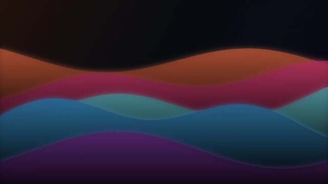 Abstract vibrant fluid neon wave morphing loop with colorful sea and light effects