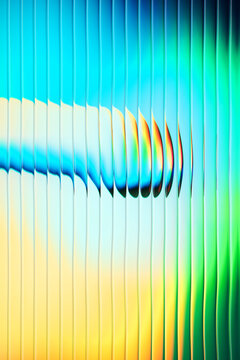 Abstract iridescent glass refraction with colorful light spectrum