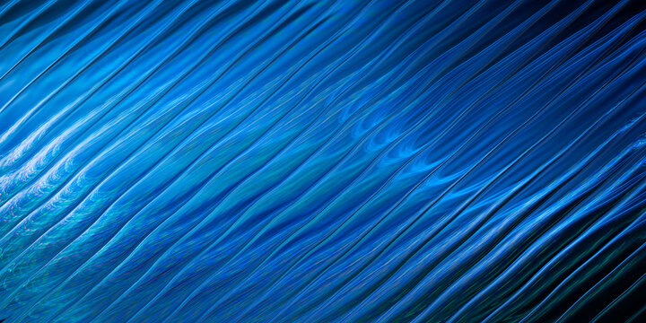 Abstract blue flowing texture with luminous diagonal streaks