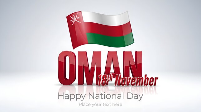 Oman National Day flag logo icon banner