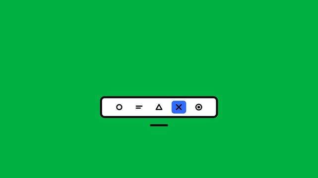 Animated Toolbar Menu Icons Cycling Highlight