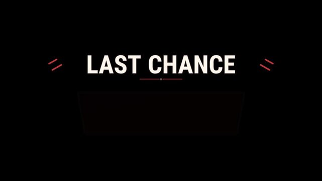 Last Chance Sale Crimson Ribbon Reveal Animation Overlay