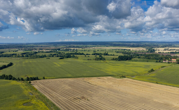 A summer day over the meadows and fields.
