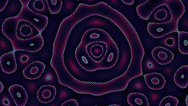 Abstract Quasicrystal with Cinematic Vignette in Purple and Blue Loop