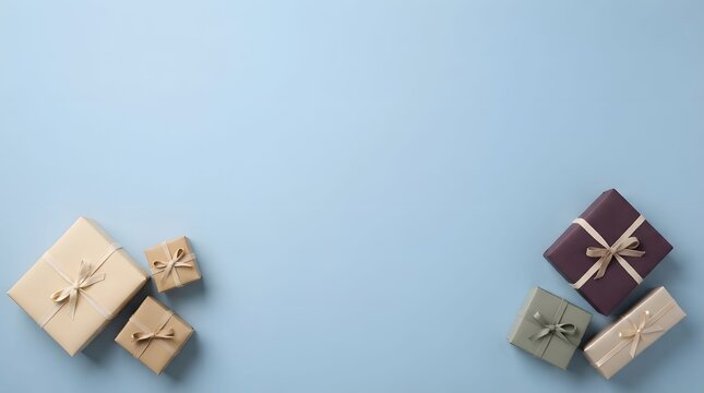 Colorful wooden blocks forming a house on blue background