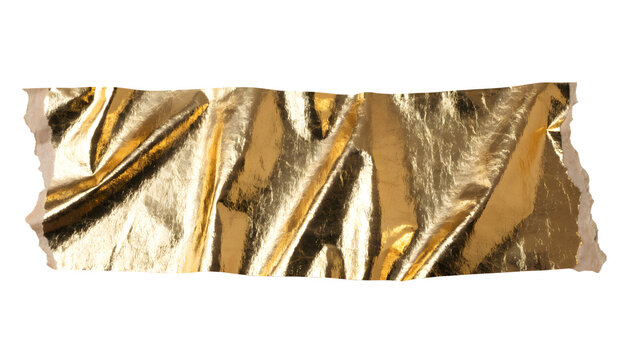 Luxury torn metallic gold foil decorative graphic element for
