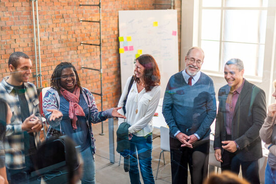 Diverse team brainstorming session photo