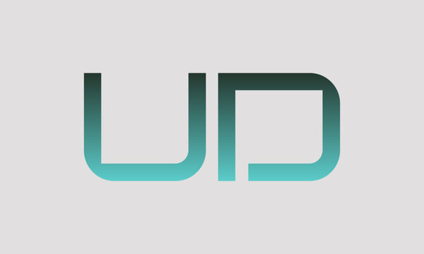 UD initials monogram letter text alphabet logo design