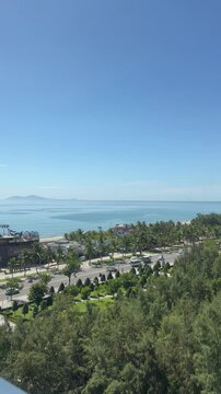 Sea view from the hotel in Danang, Vietnam