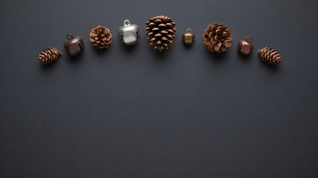 A collection of uniquely shaped metallic and textured objects arranged on a dark muted background