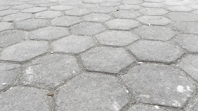 Hexagonal Paving Blocks Perspective View Video