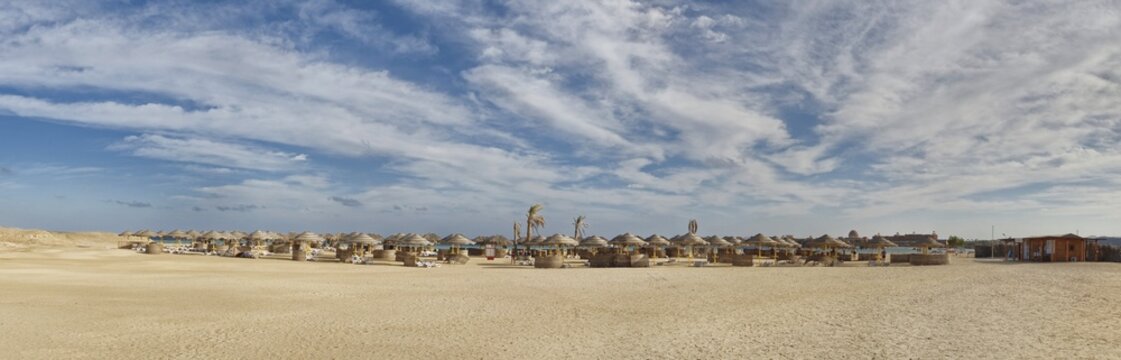 Sandy beach beach and coral reef Abu-Dabbab, Hilton Nubian Resort, Al Qusair, Marsa Alam, Egypt