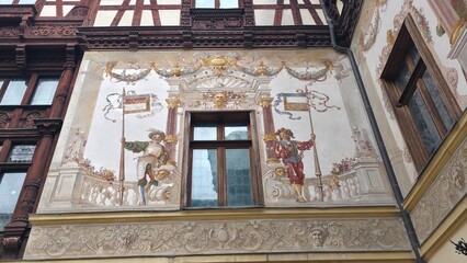 Decorative Wall Paintings Inside Peles Castle, Sinaia, Romania © Tom Indi
