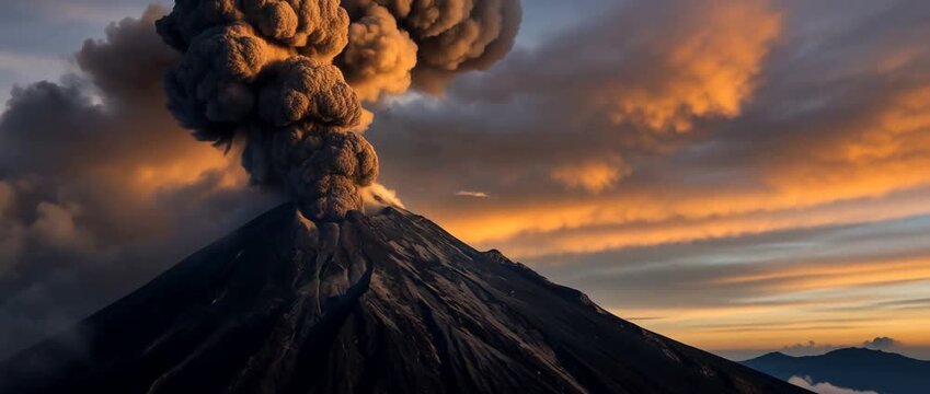 Tungurahua volcano during its eruption fase. Ecuador
