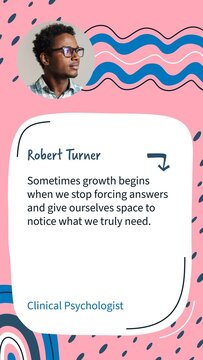 Doodle Mental Stories / Rounded Quote Cards and Handwritten Type for Psychologist Profiles and Wellness Content / Vertical / Part 03