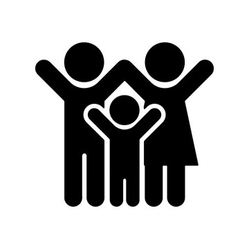 Family Line Art Icon Vector for Apps and Websites Symbol Vector Illustration.