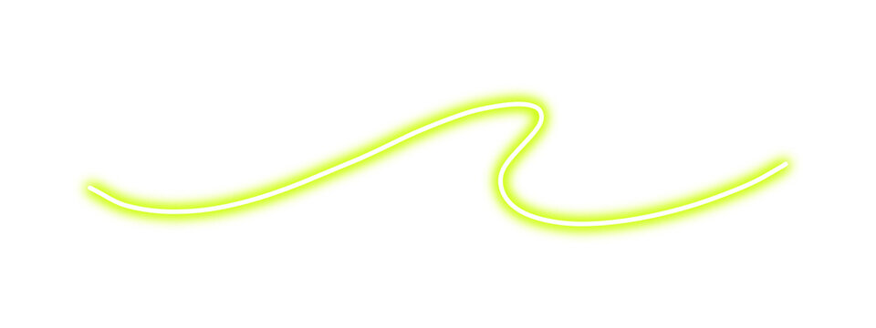 PNG of neon yellow wavy line on a transparent background