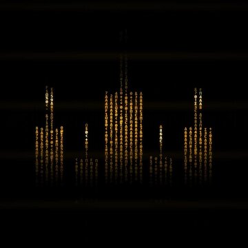 Digital Rain Falling Code Abstract Background