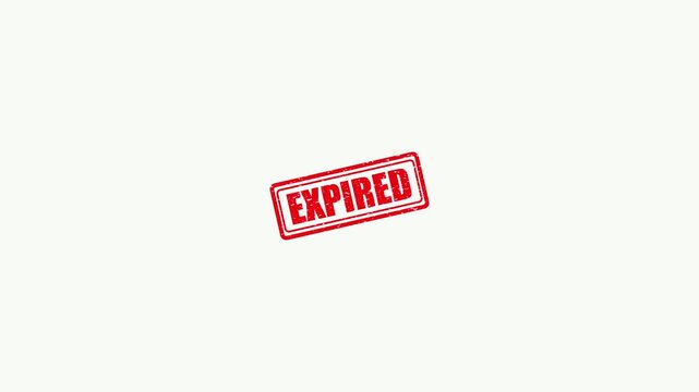 Red expired stamp on a light grey textured background with a minimalist aesthetic