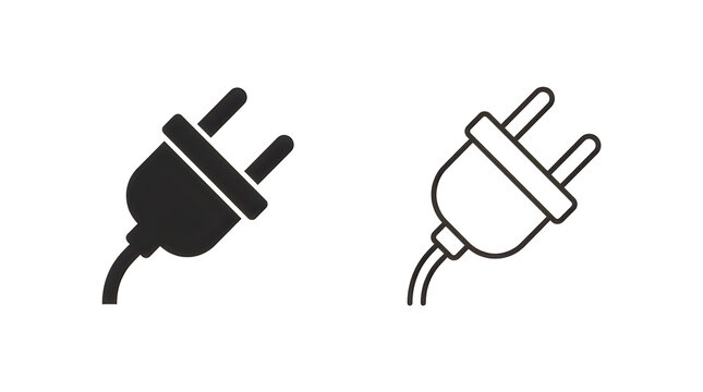 Two power plug adapters with different colors
