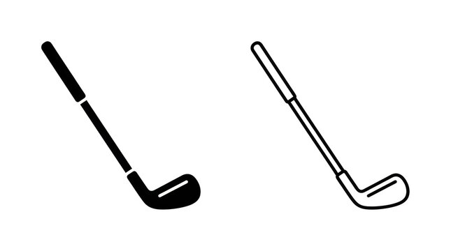 Two golf club putters in black and white